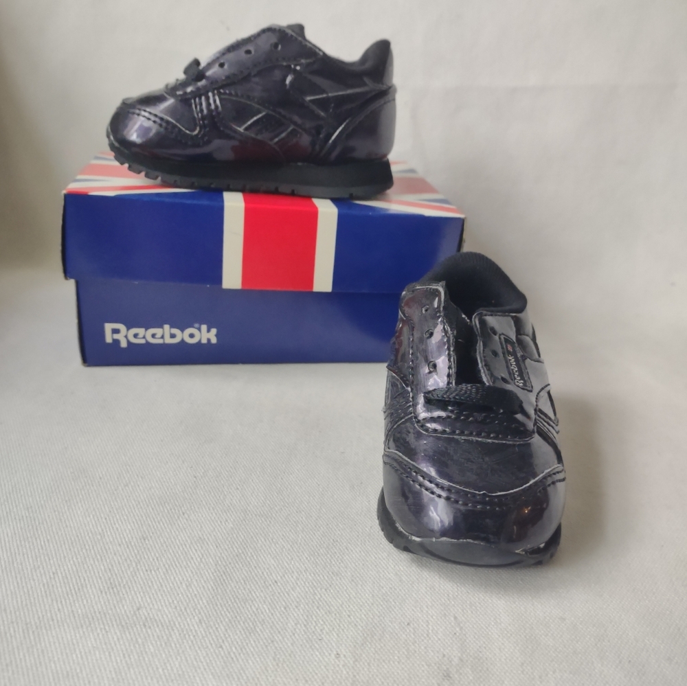 REEBOK CLASSIC PEARLIZED BLACK PEARL VINTAGE UNISEX TODDLER SZ 5  81-39386
